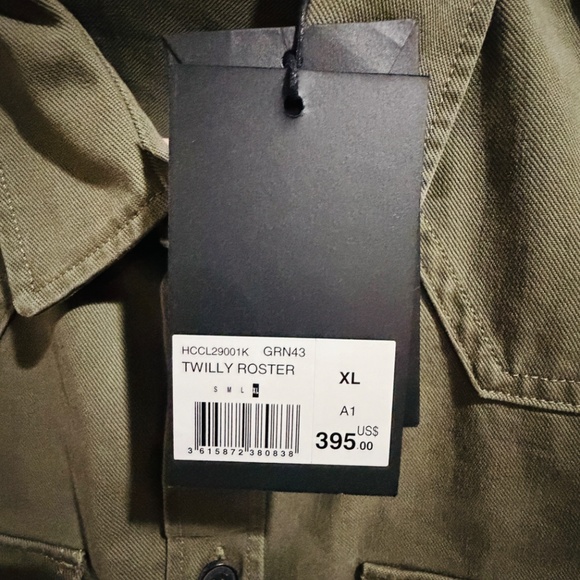 NWT The Kooples Khaki Officer Style Overshirt | Size XL - Army Green - Picture 7 of 8